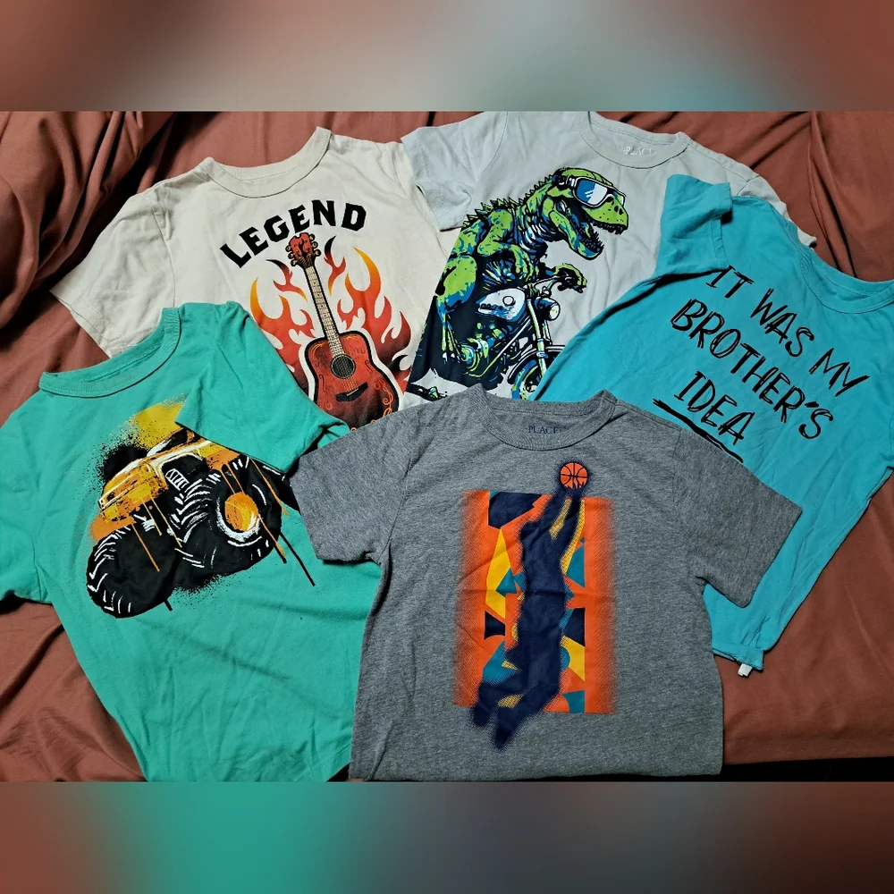 Children's Place Graphic T-Shirts Set - Multicolor - Size 5/6